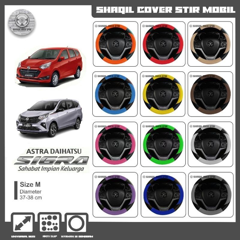 Sarung Stir Mobil Daihatsu Sigra, Cover Stir Mobil Sigra, Sarung Stir Minibus