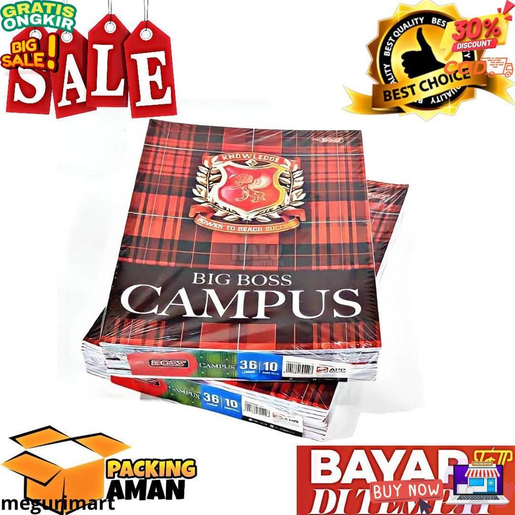 

(Bisa Cod) Promo 10 Pcs Buku Tulis Big Boss 36 Lembar Ukuran Boxy / Buku Catatan / Buku Sekolah D Promo Puncak