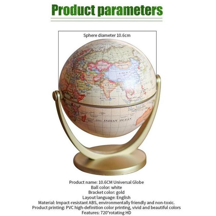 

Pajangan Globe Peta Dunia Atlas Bola Dunia Putar 360 Derajat Vintage untuk Dekorasi Rumah Kantor