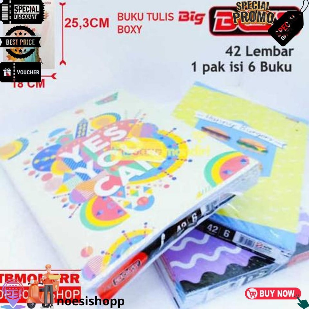 

Buku Tulis Big Boss Pack Eb 42 Isi 6 Boxy D Promo Puncak