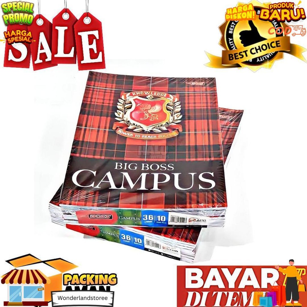 

(Bisa Cod) Promo 10 Pcs Buku Tulis Big Boss 36 Lembar Ukuran Boxy / Buku Catatan / Buku Sekolah D Gratis Ongkir