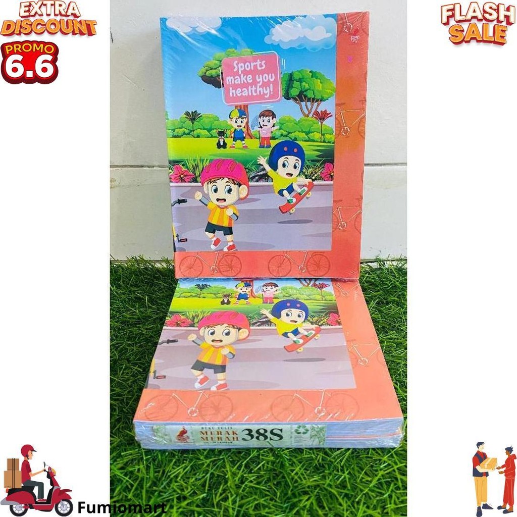 

Buku Tulis Merak Merah 1 Pack 30 Lembar & 38 Lembar / Buku Sekolah Mm 30 & 38 Lembar D Termurah