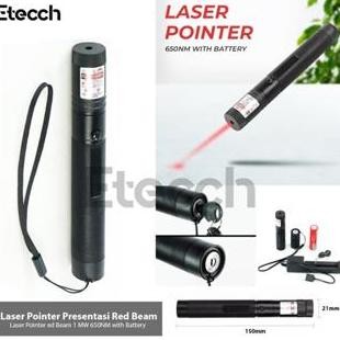 

Laser Pointer Presentasi Red Beam 1 MW 650NM with Battery Alat Merah Charger Kabel