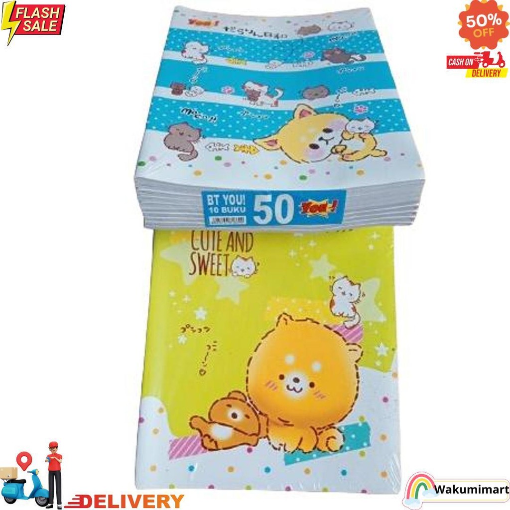 

1 Pack / 10 Pcs Buku Tulis Murah Isi 50 Lembar You By Kiky D Sale