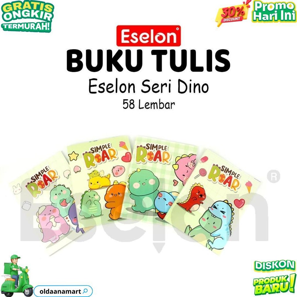 

10Pcs Buku Tulis Garis Eselon 58Lembar /1Pak Buku Tulis Eselon 58Lbr D Promo 4.4