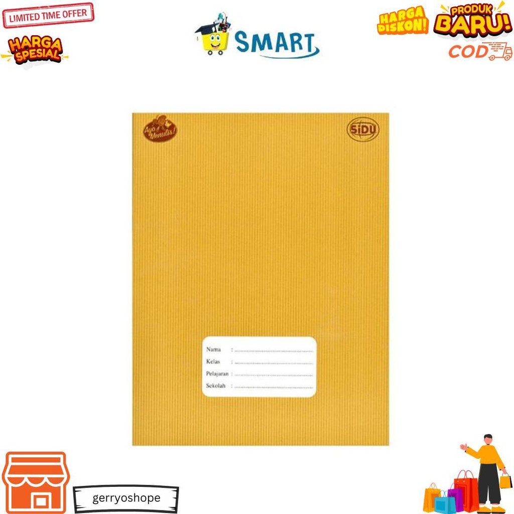 

(1Pak Isi 10 Buku) Sidu Buku Tulis Eb 40 Kraft 21X16Cm/ Buku Tulis 40 Lembar Kraft 1 Pak Isi 10 Buku D Best Seller