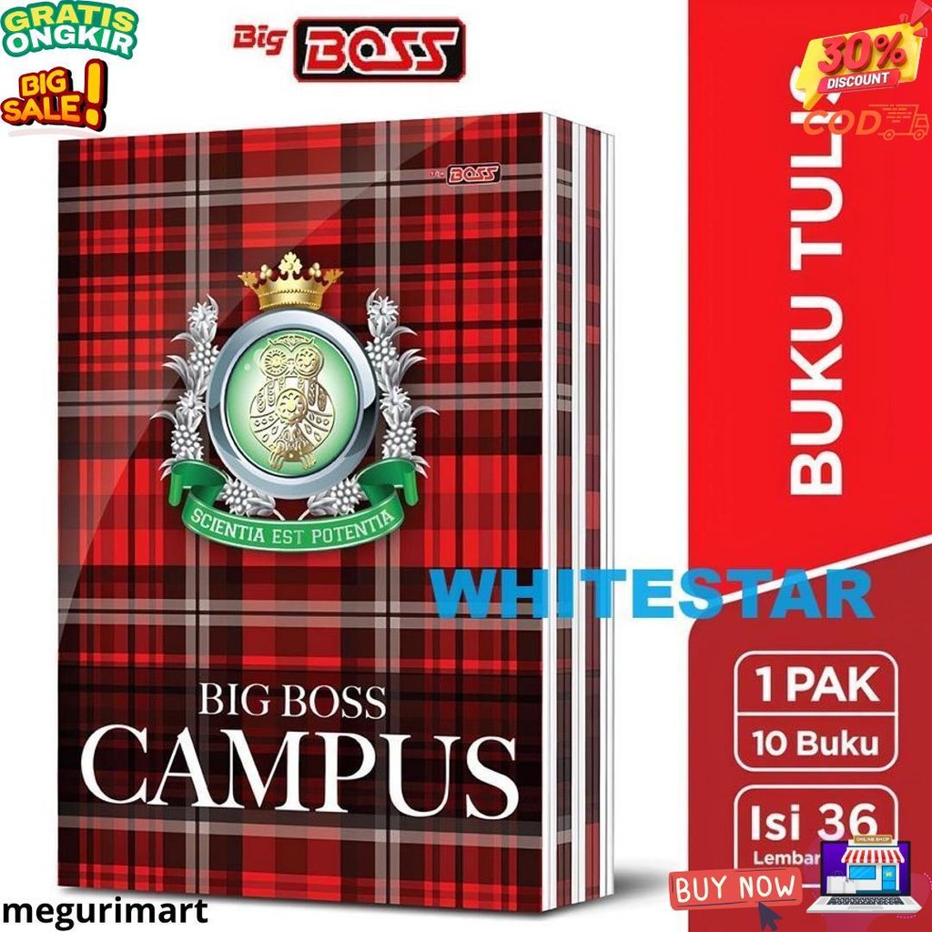 

Buku Tulis Garis Boxy / Boxi Big Boss Campus / Kampus - 36 Lembar D Promo 4.4