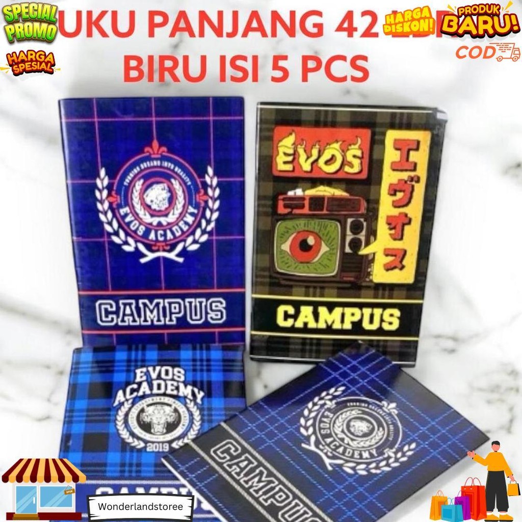 

Buku Tulis Campus Panjang Ekonomis Biru 42 Lembar Isi 5 Buku Boxy D Promo Puncak