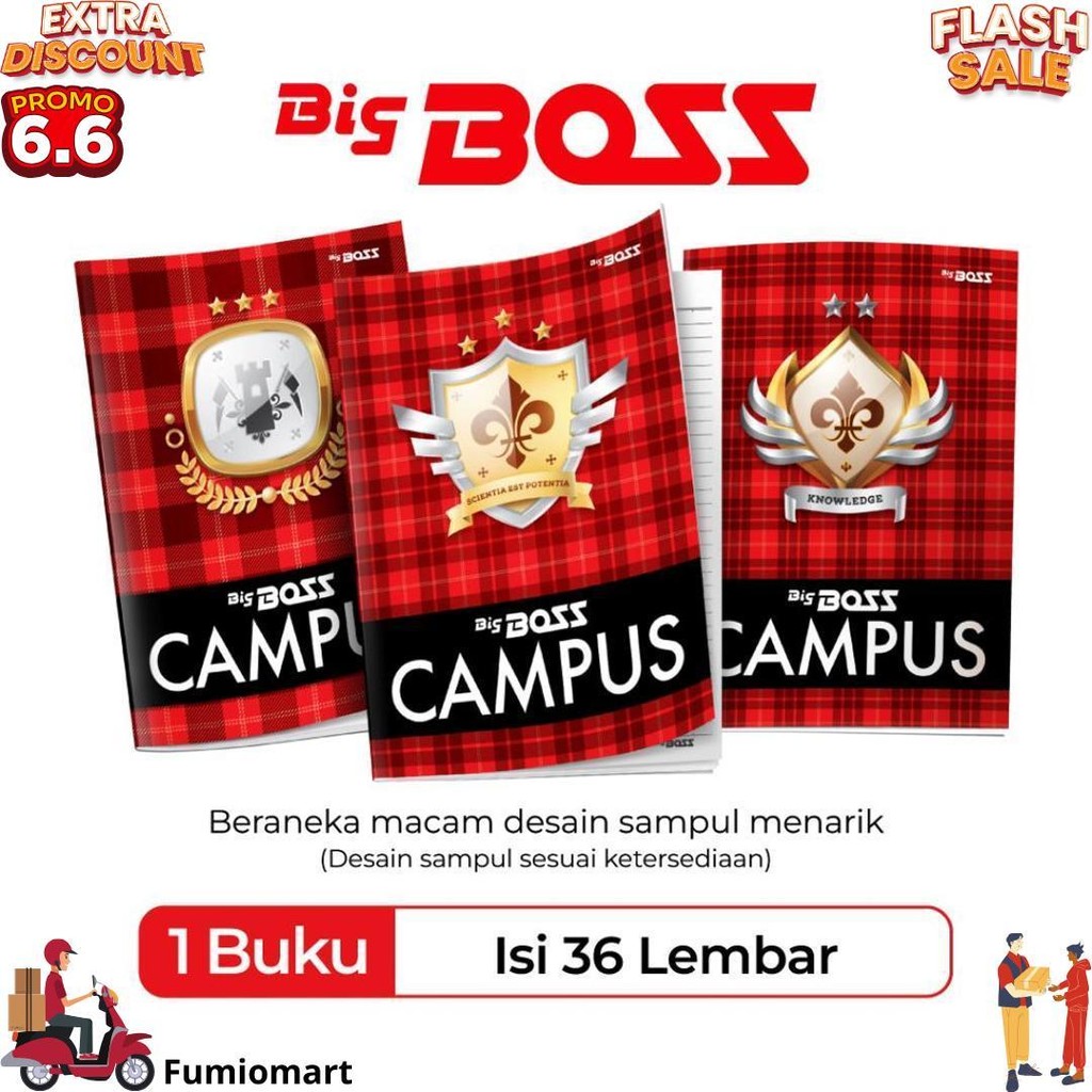 

Big Boss Buku Tulis Eb 36 Campus Ukuran 250X180Mm 1Pack (10Pcs) D Gratis Ongkir
