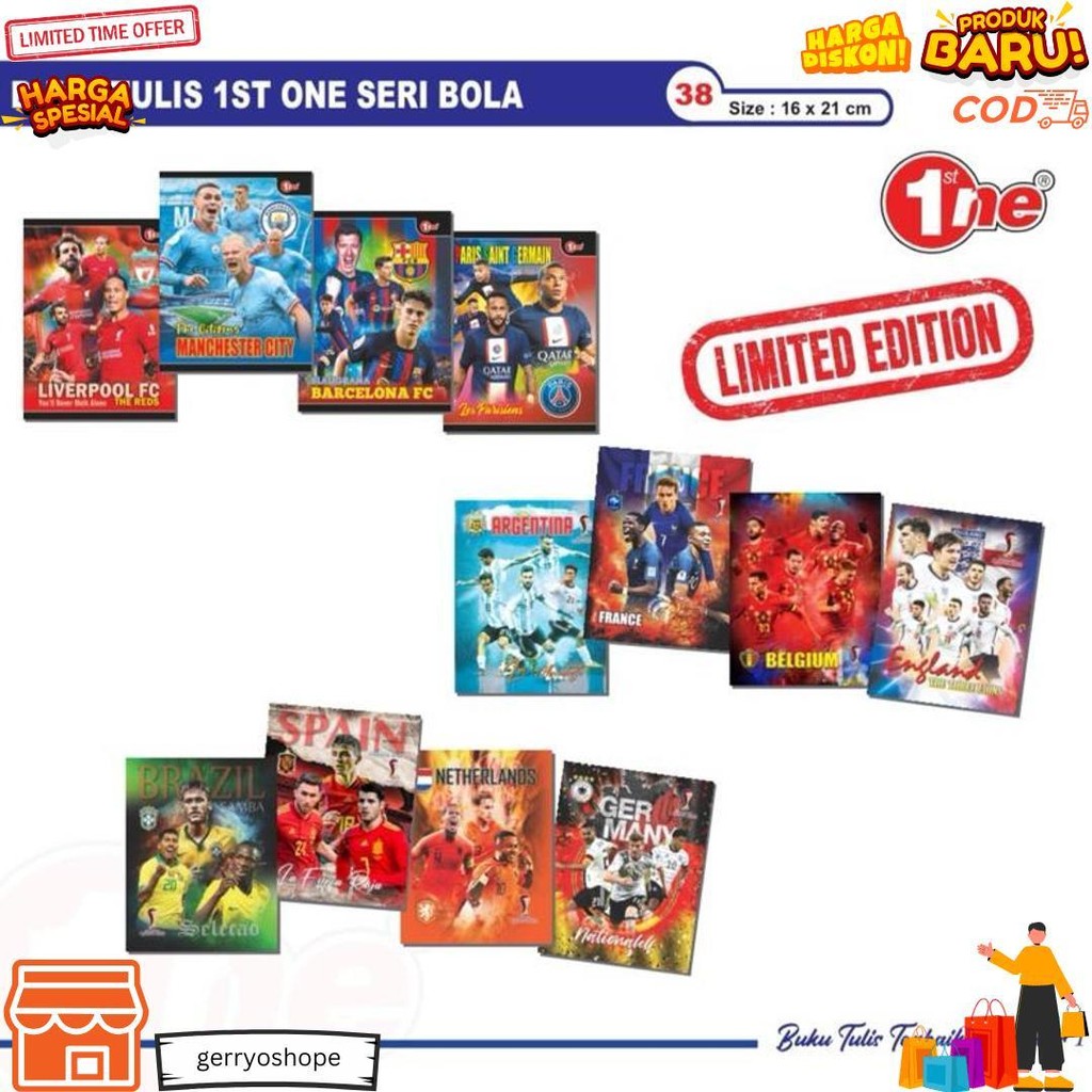 

[1Pak=10Buku] Buku Tulis Murah 38 Lembar 1St One D Termurah