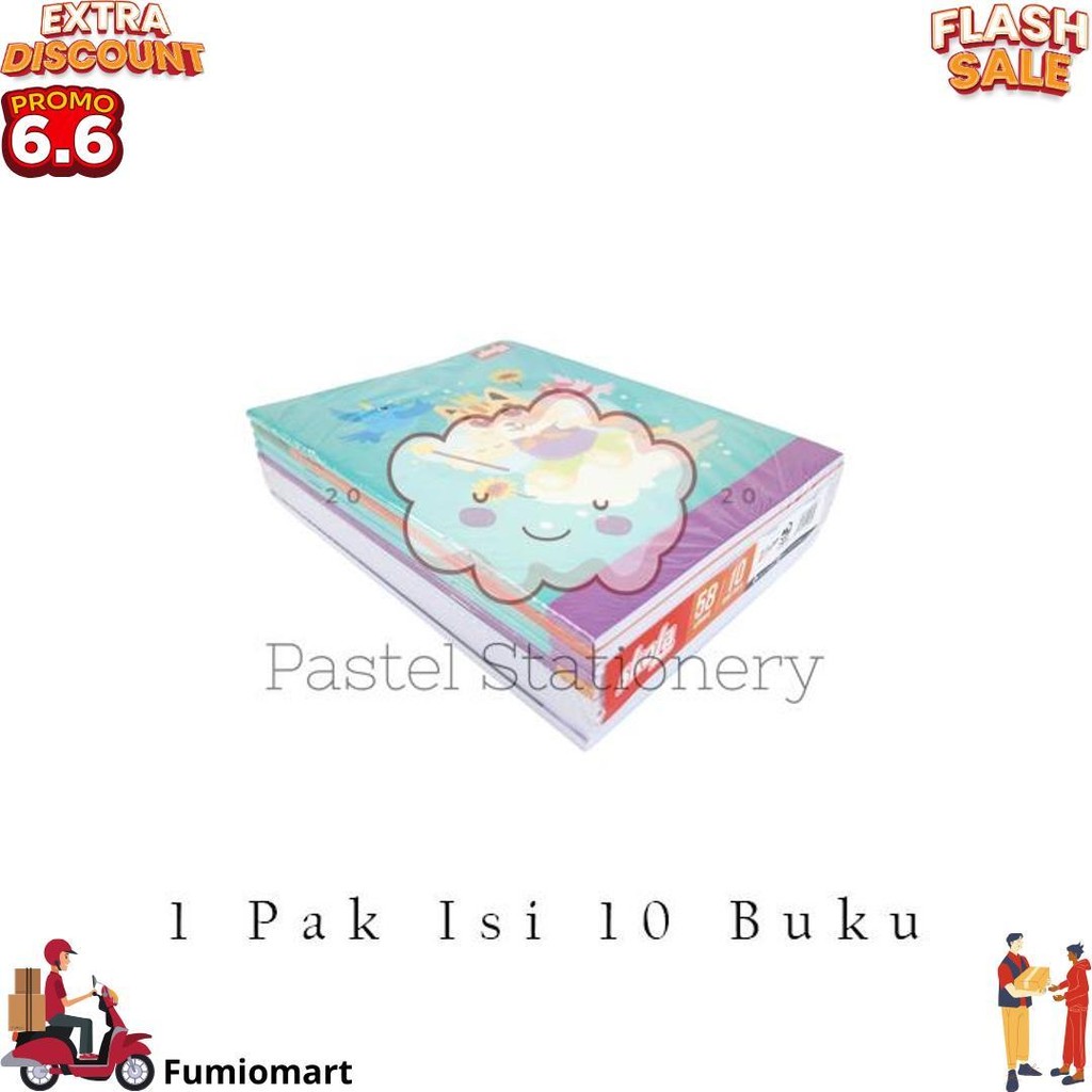 

[Pack] Buku Tulis Skola 58 Lembar 1 Pak Isi 10 Buku By Sidu Sinar Dunia D Termurah
