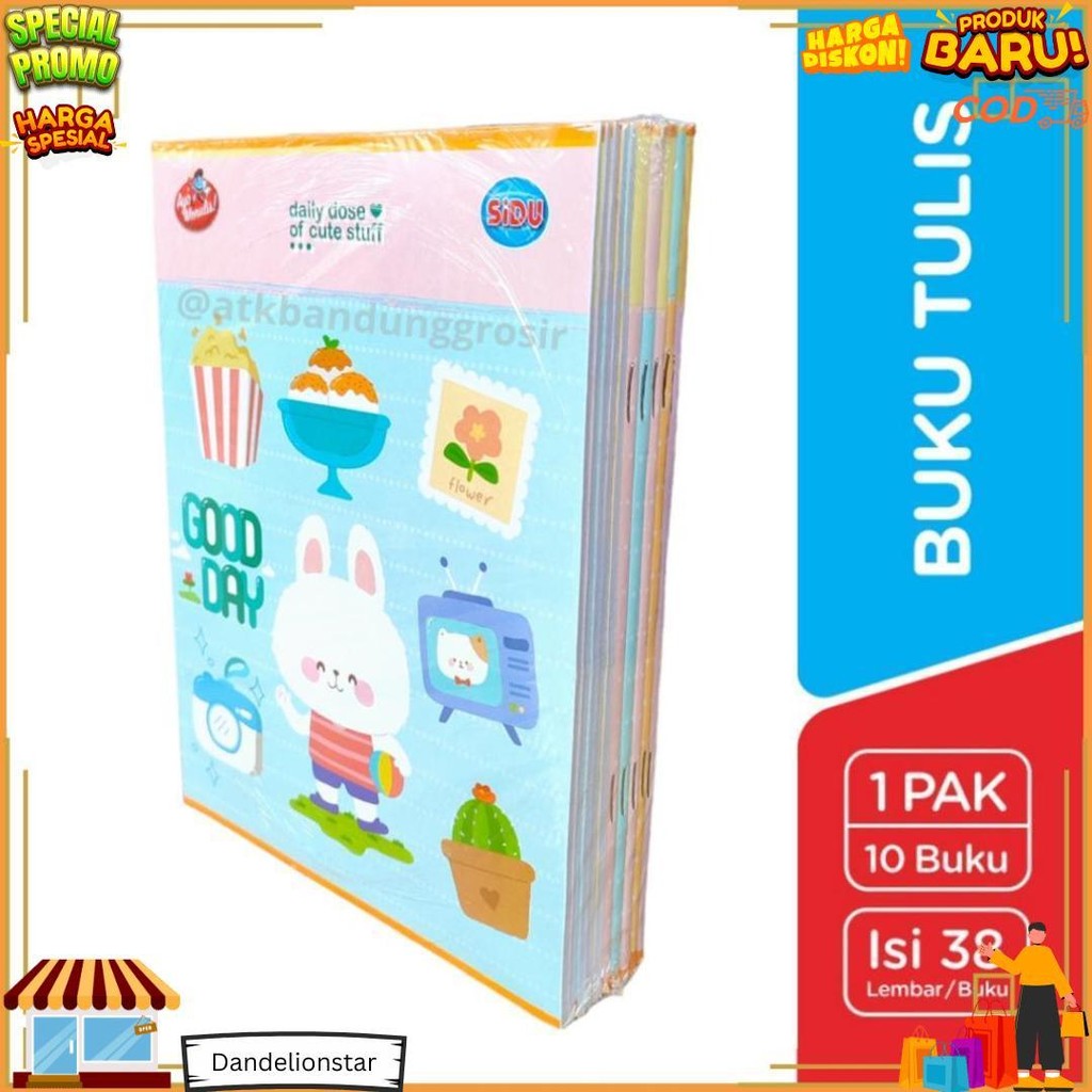 

Sinar Dunia Buku Tulis Isi 38 Lembar (1 Pack Isi 10 Pcs) D Promo Puncak