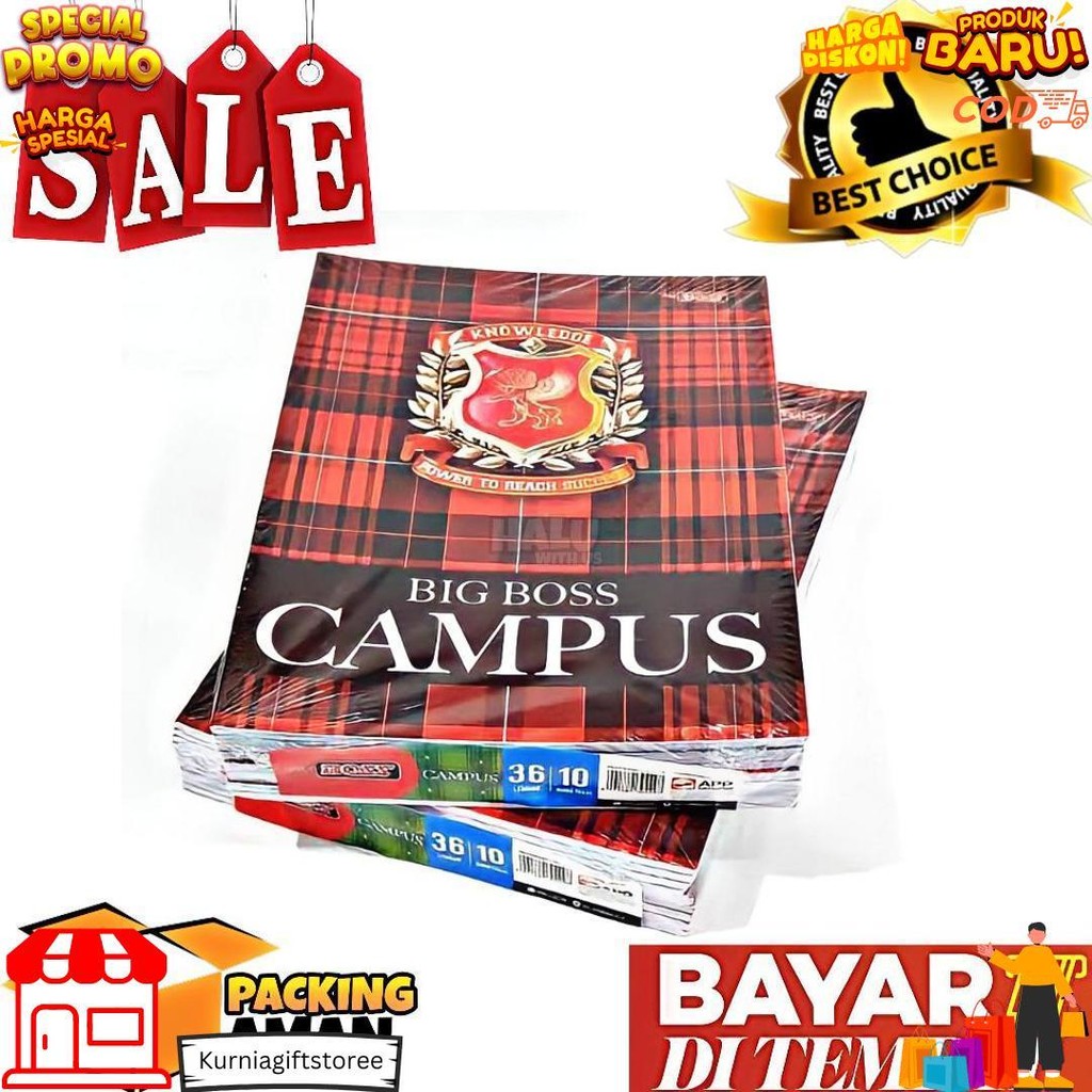 

(Bisa Cod) Promo 10 Pcs Buku Tulis Big Boss 36 Lembar Ukuran Boxy / Buku Catatan / Buku Sekolah D Best Seller