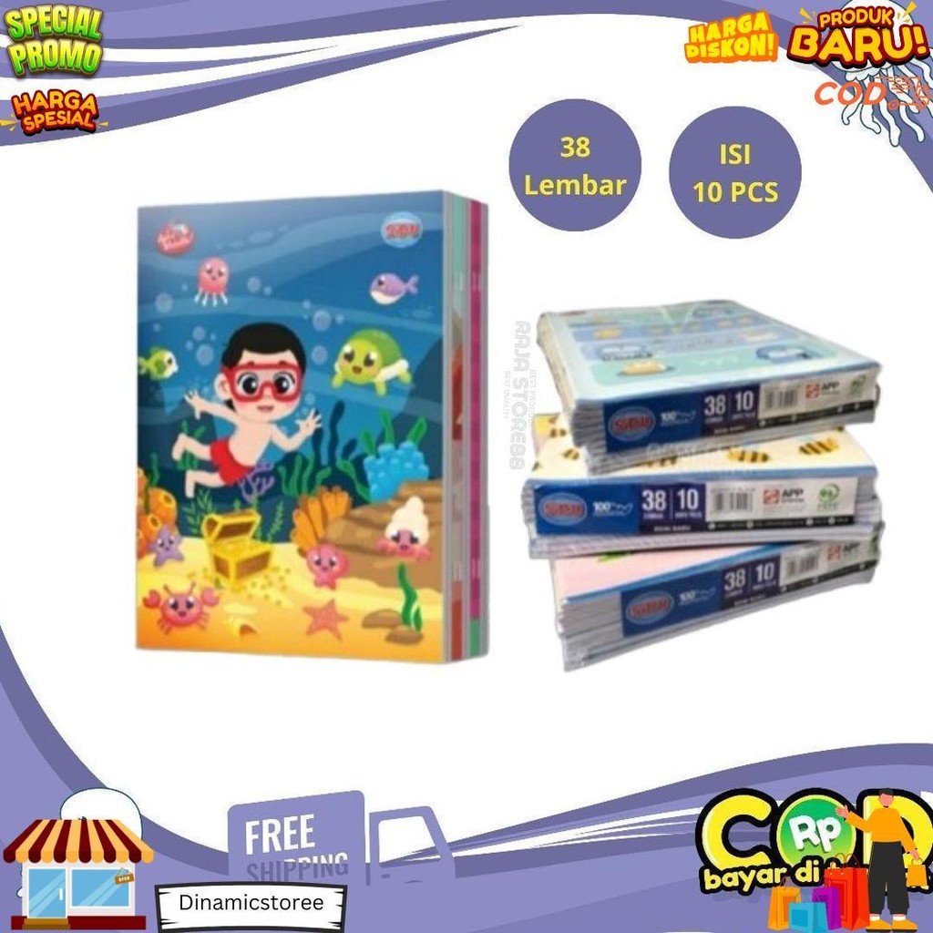 

Buku Tulis Sidu 38 Lembar ( 10 Pcs) D Best Seller