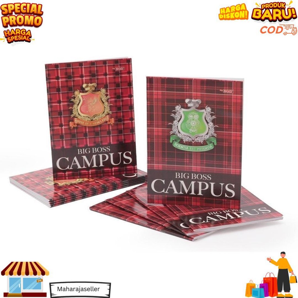 

[Pelangi Stationery] Bigboss Campus Buku Tulis 50 Lembar - Bbo Eb 50 Cam D Gratis Ongkir