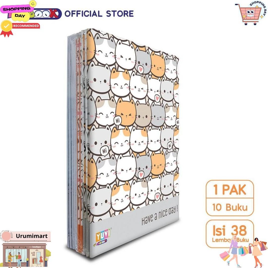 

My Book Yuvi Buku Tulis Cute 38 Lembar - 10 Buku D Promo Puncak