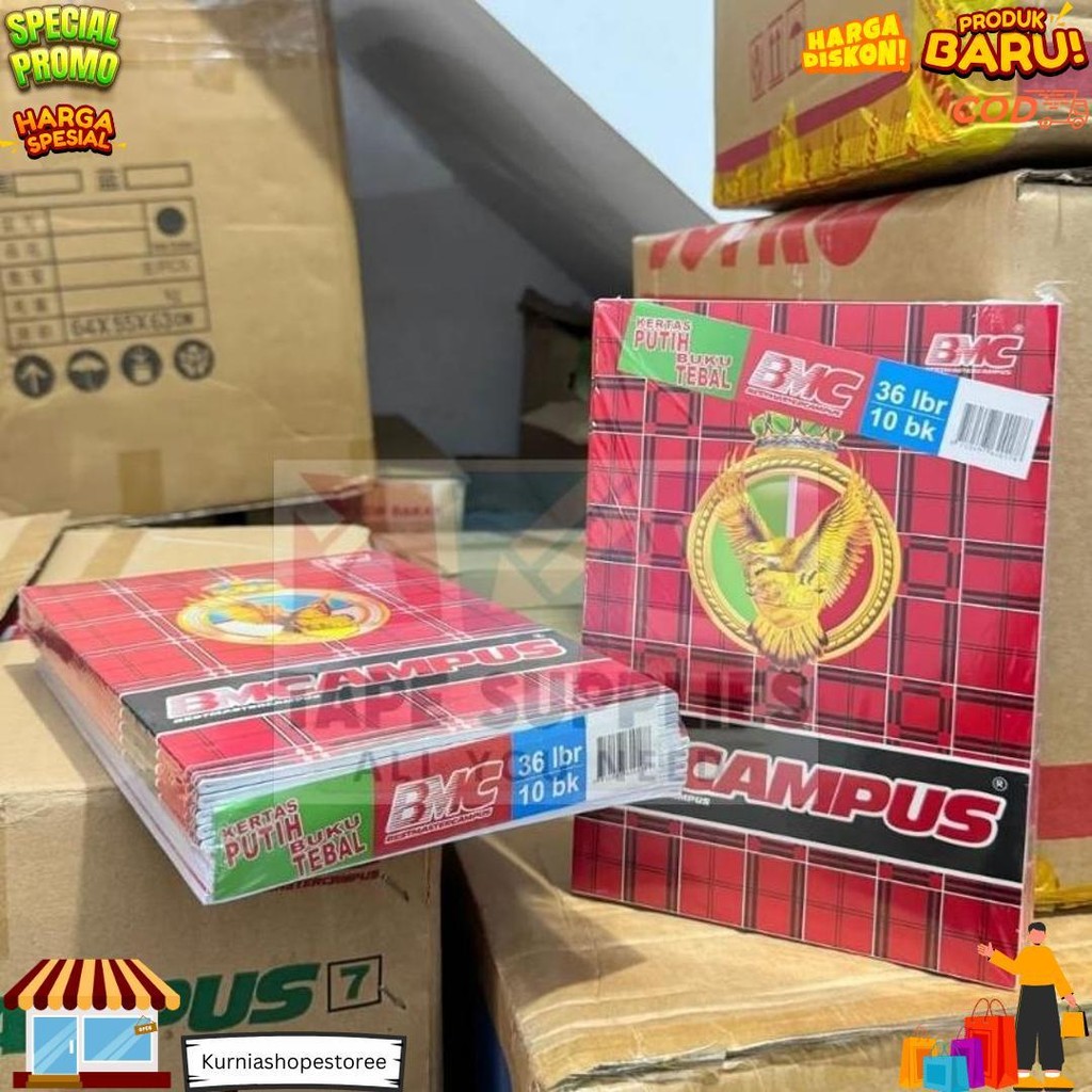 

(10 Pcs) Buku Tulis Bmc Kampus 36 Lembar / Buku Tulis Murah D Terlaris