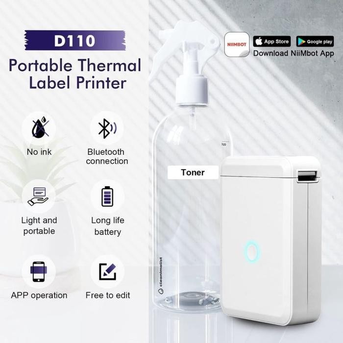 

[Promosi] Niimbot D110 Printer Label Genggam Pintar Bluetooth Portabel Label Harga Termal Kecil Barcode Stiker Berperekat Nama Catatan Stiker Nama Siswa Mesin Label Penyimpanan Rumah Original Dan Terpercaya