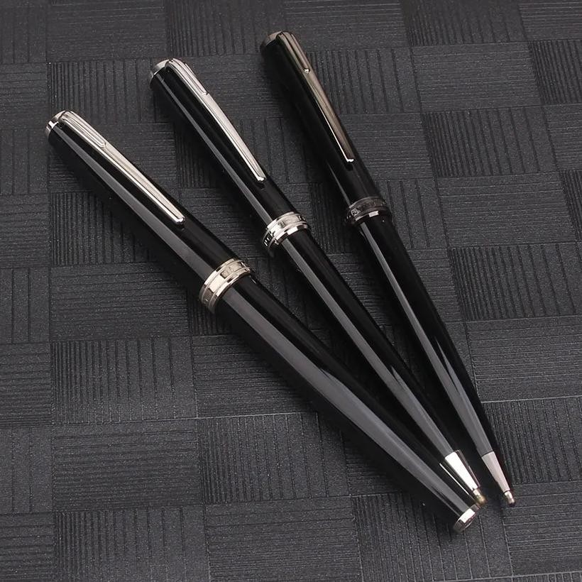 

High Quality Black Resin Ballpoint Rollerball Pen Business Novel Roller Ball Writing Pens School Office Supplies