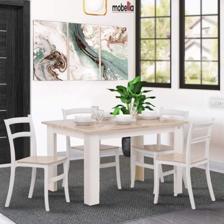 meja makan set 4 kursi meja makan minimalis