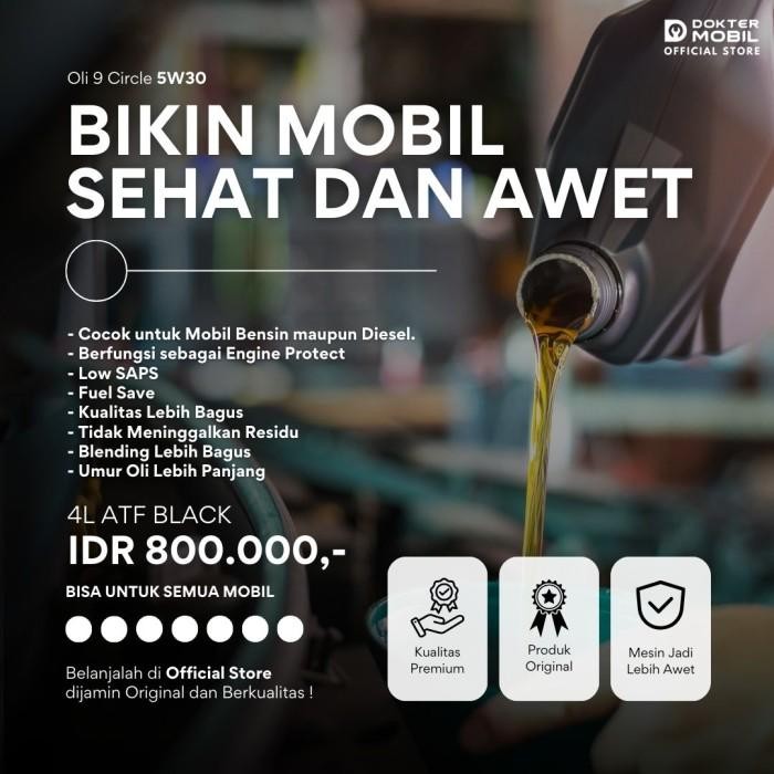 Oli Transmisi Mobil Matic 9 Circle Atf Black 4 Liter 100% Synthetic Original Dan Terpercaya