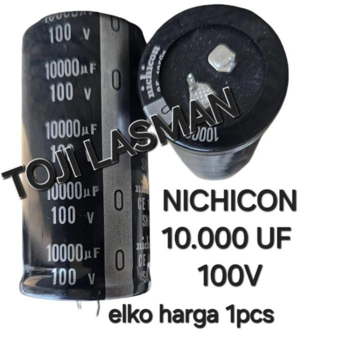 ( 10.000 uf 100v NICHICON )  ELKO ELCO SUPER ORIGIN ORIGINAL ORI ASLI ISI FULL 10.000UF 100 V VOLT L