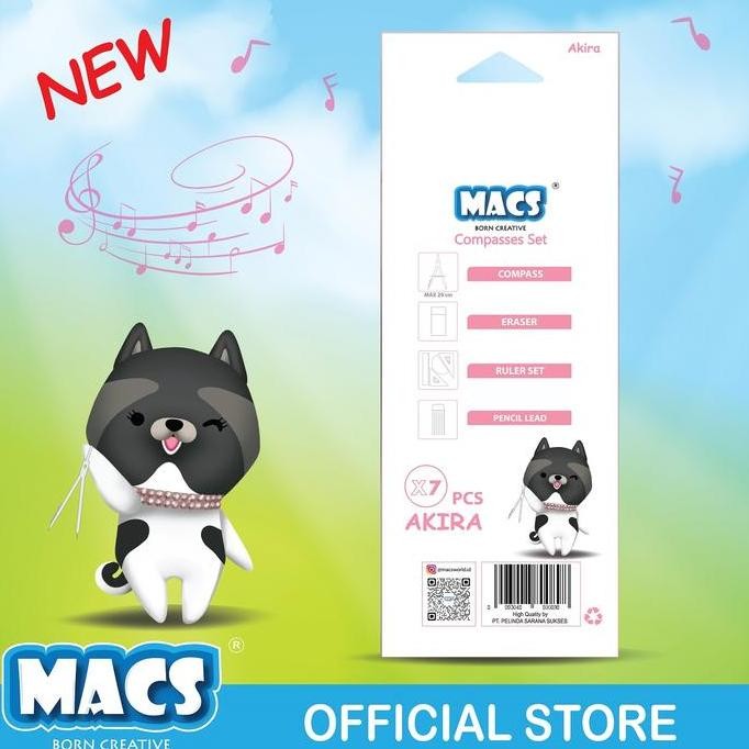 

Produk Baru!! Macs Jangka Compasses Set Isi 7 Pcs Akira