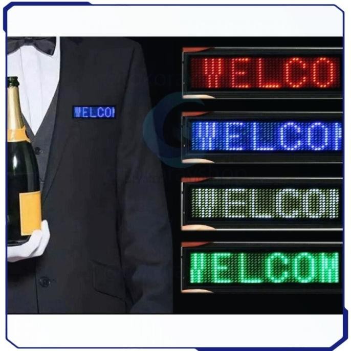 

READY Name Tag LED Mini Board Portable with Bluetooth 230 mAh - NB1144 NEW