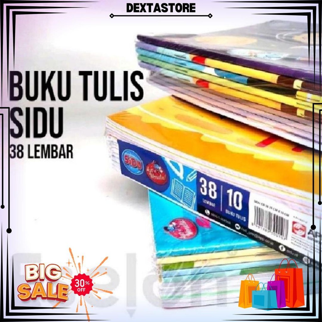 

Buku Tulis Sidu 38 Lembar (1 Pack Isi 10 Buku) / Buku Tulis Sinar Dunia D Terlaris