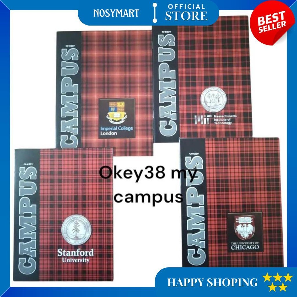 

1 Pack / 10 Buku Tulis Okey 38 My Campus( 10 Pcs ) D Best Seller