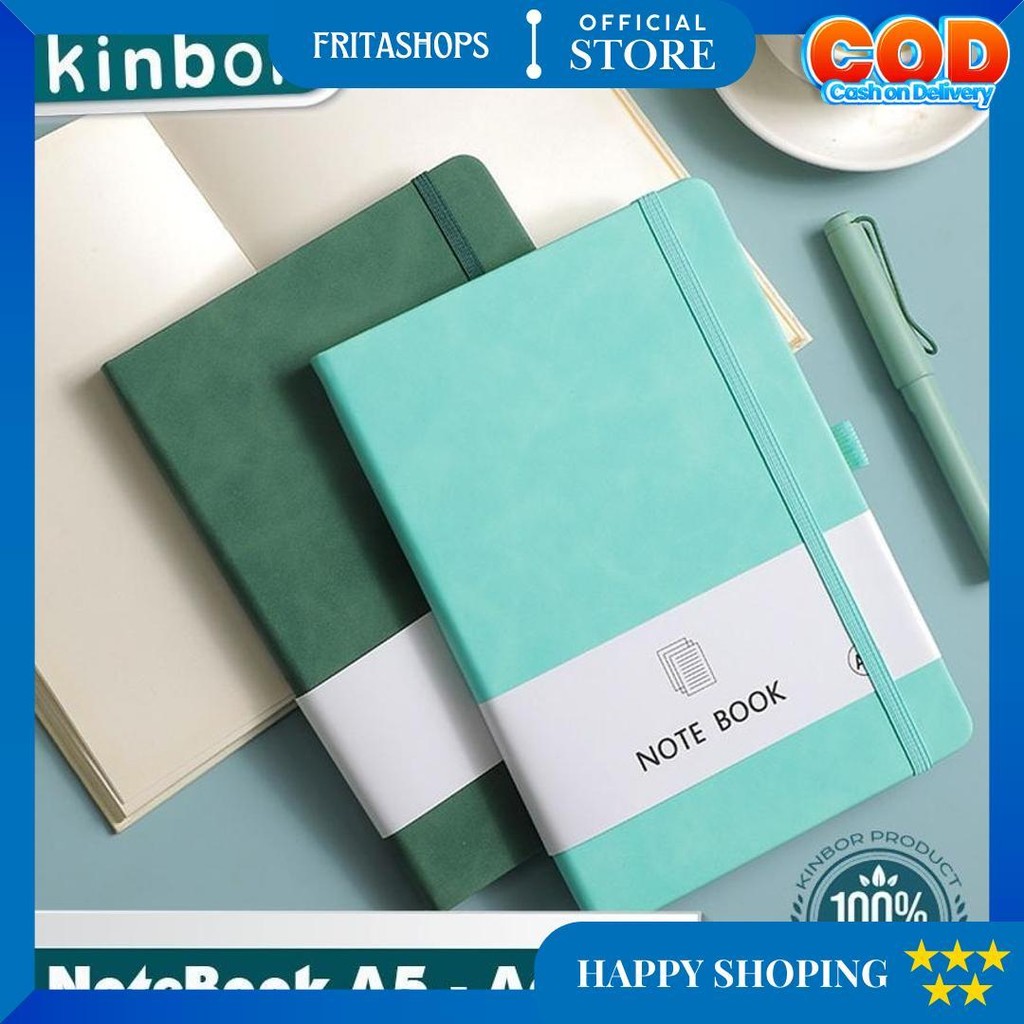 

100 Lembar Notebook A5 A6 A7 Buku Catatan/ Buku Tulis Agenda Tali ( Kinbor ) D Cod