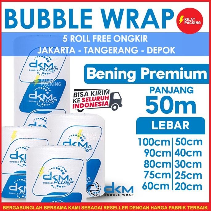 

tersedia plastik bubble wrap bening biru / bubble wrap murah dkm+ 50 meter