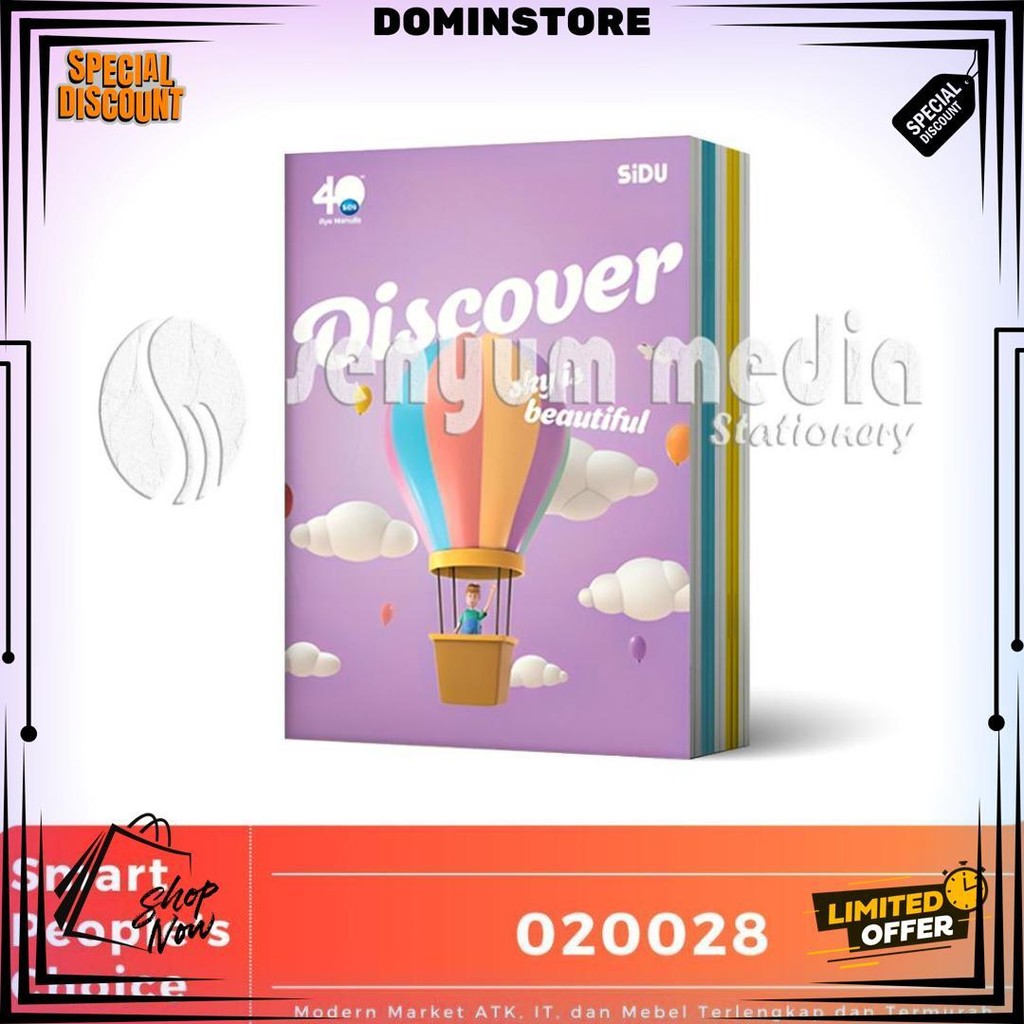 

Buku Tulis Sinar Dunia Sidu 38 Lembar Random Character (1 Pack Isi 10 Buku) (S:Pak) D Cod