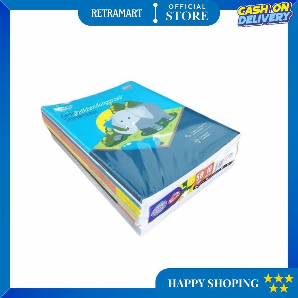 

Buku Tulis Sinar Dunia 58 Lembar ( Sidu ) Uk Quarto Random Cover - Pak (10Pcs) D Cod