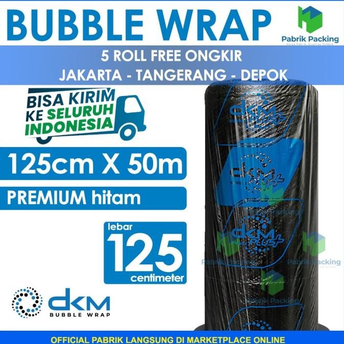 

tersedia bubble wrap roll dkm plus hitam premium size 125 cm x 50 m