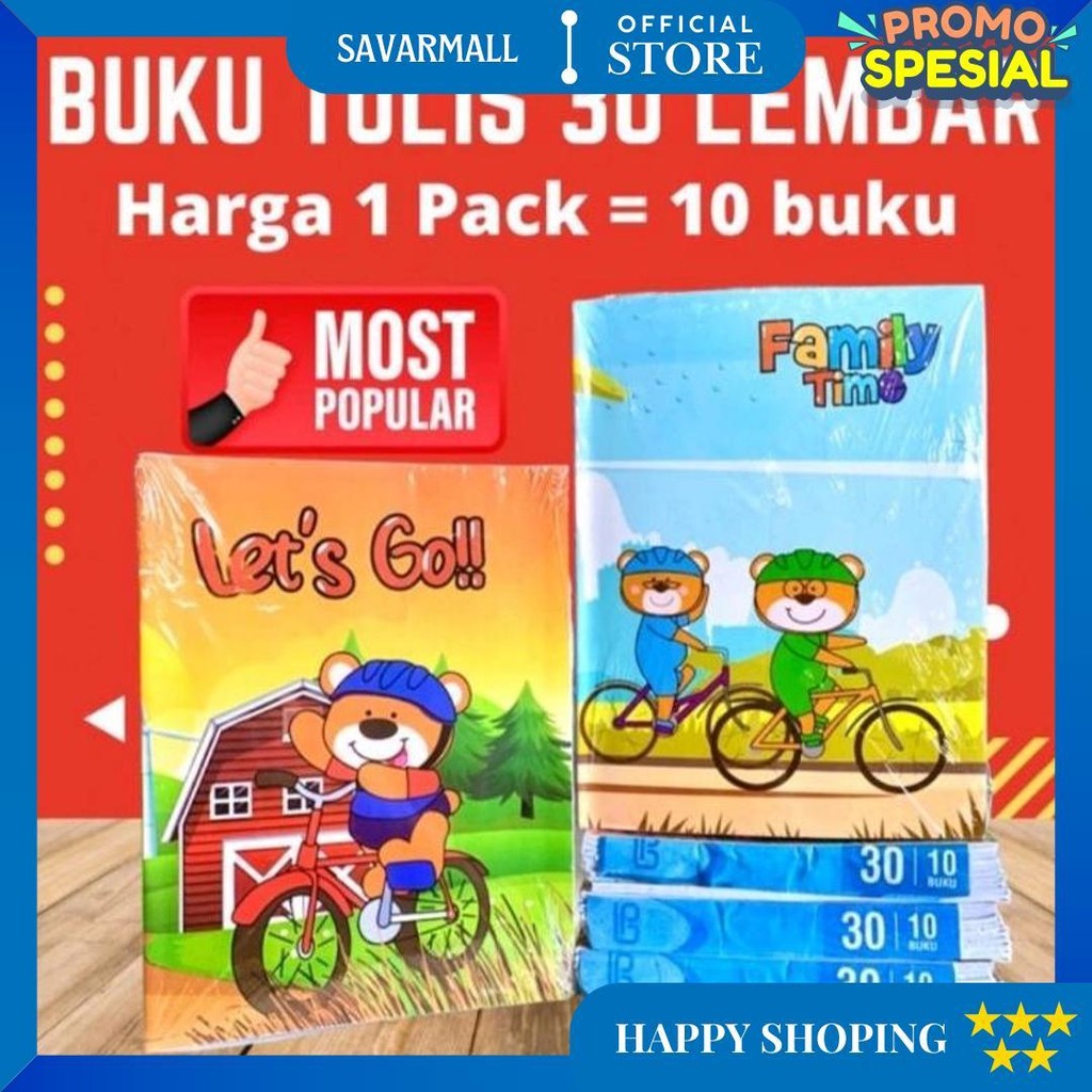 

Buku Tulis Isi 30 Lembar Termurahh Isi 10Pcs D Promo 4.4