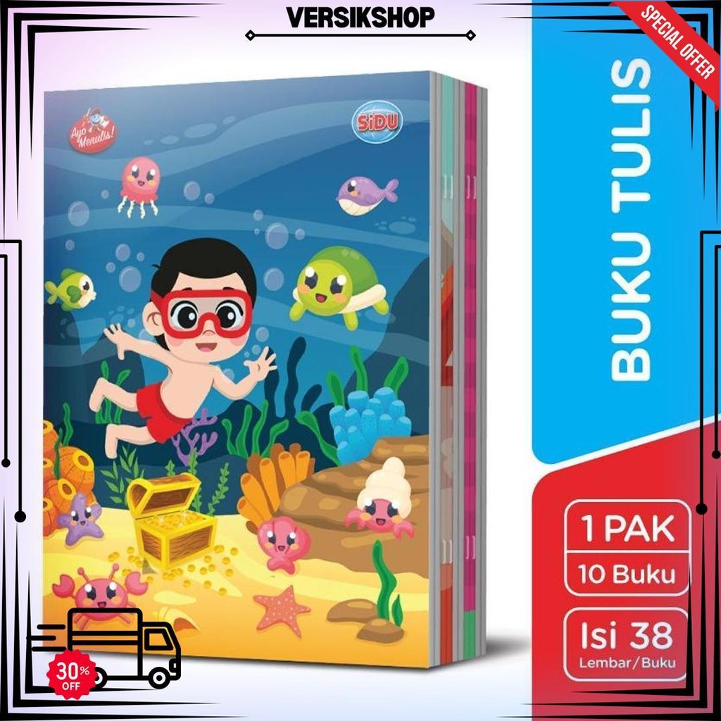 

Buku Tulis 38 Sidu Pack Isi 10 / Buku Tulis Sinar Dunia D Best Seller