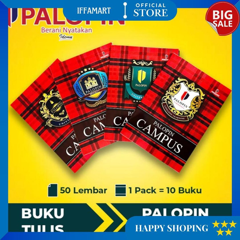 

Buku Tulis Campus 50 Lembar Palopin ( Pack ) D Gratis Ongkir