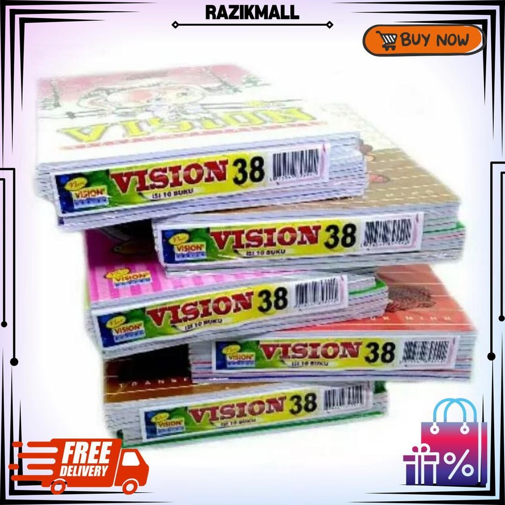 

Buku Tulis Vision 38 Lembar Dan 58 Lembar 1 Pack 1 10 Buku D Cod