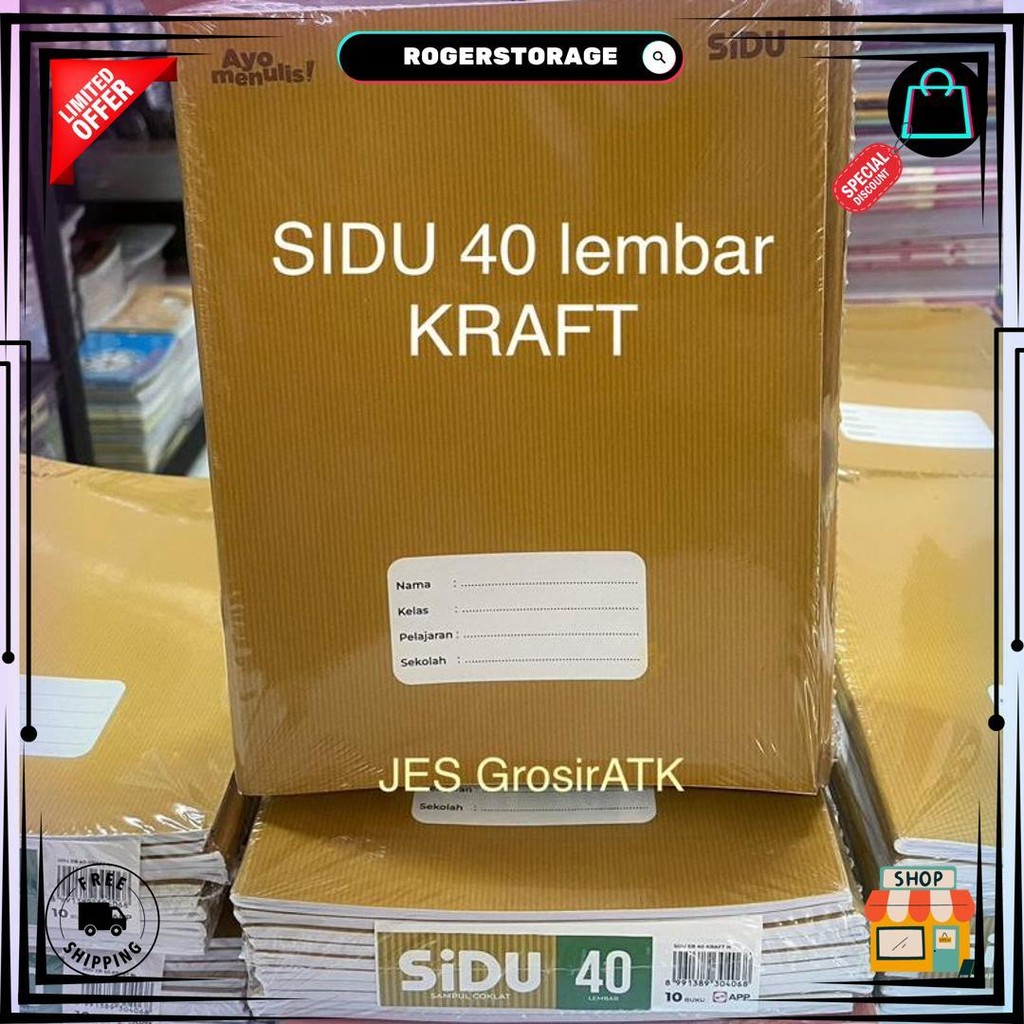 

Buku Tulis Sidu Sampul Coklat Kraft Isi 40, 60 Lembar (Buku Pendek) D Termurah