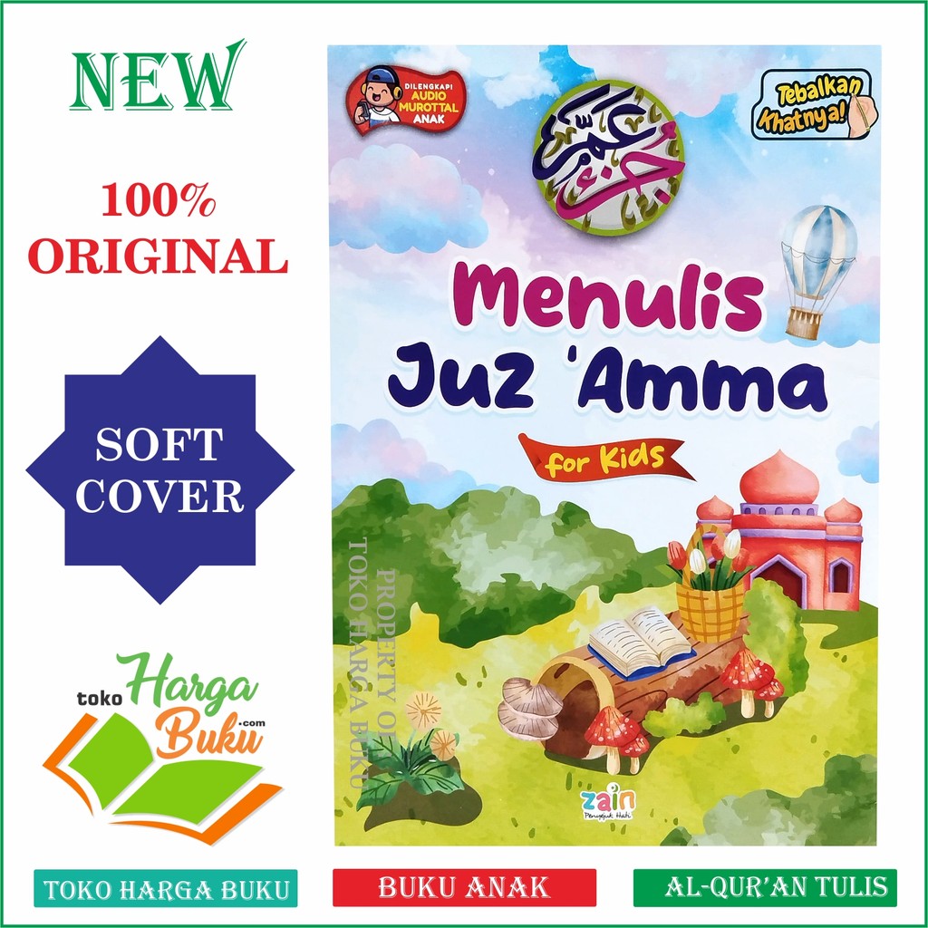 Foto Menulis Juz Amma for Kids Dilengkapi QR Code Audio Murottal Anak Belajar Menulis Juz 30 Zain - Aqwam