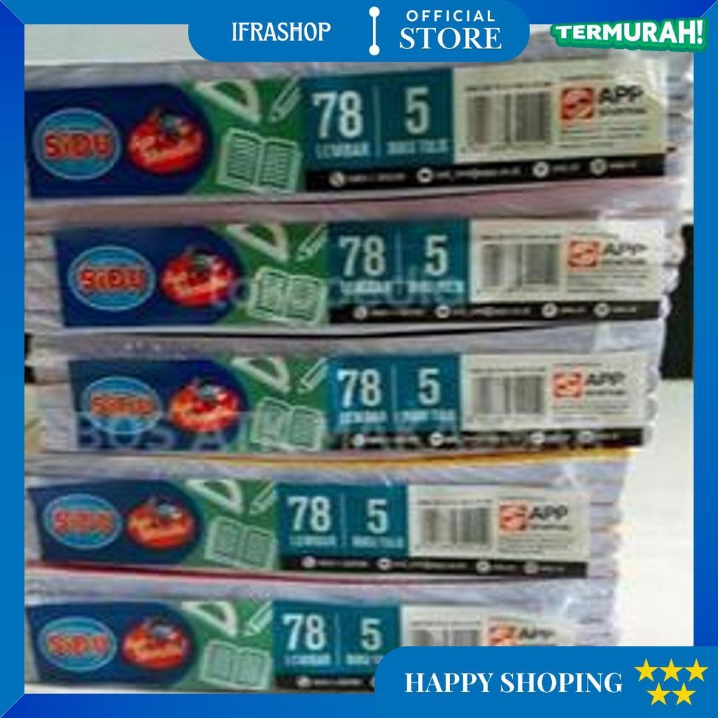 

(1Pak) Sidu Buku Tulis 78 1 Pak Isi 5 Buku / Buku Tulis Sidu 78 Lembar 1 Pak D Best Seller
