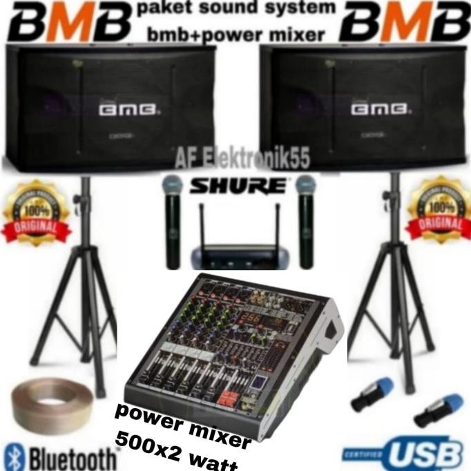 Terlaris Paket Sound System Bmb + Power Mixer Original