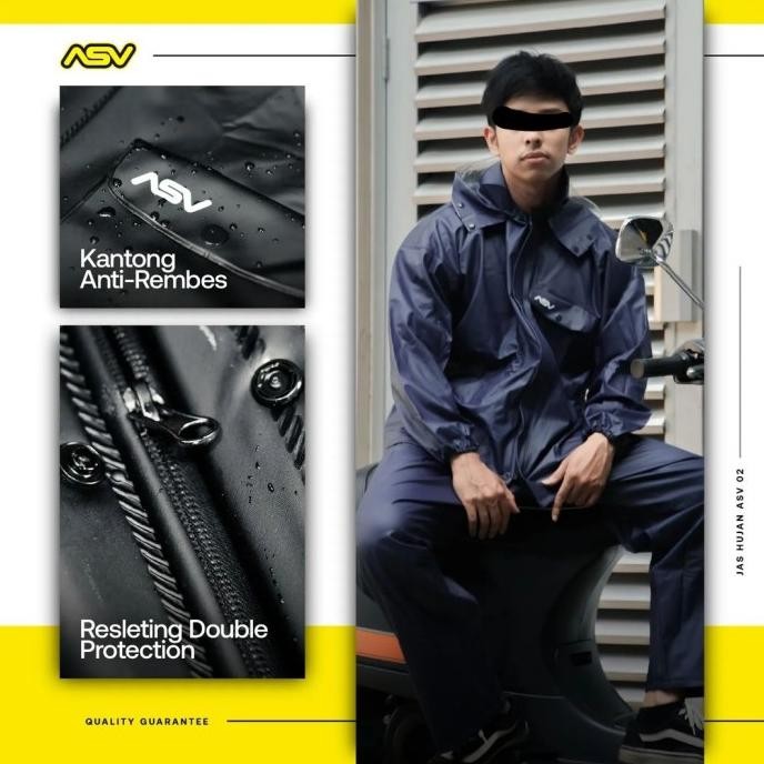 Jas Hujan ASV Original Full Rubber Karet Stelan Jaket Celana Jumbo Stok Terbatas