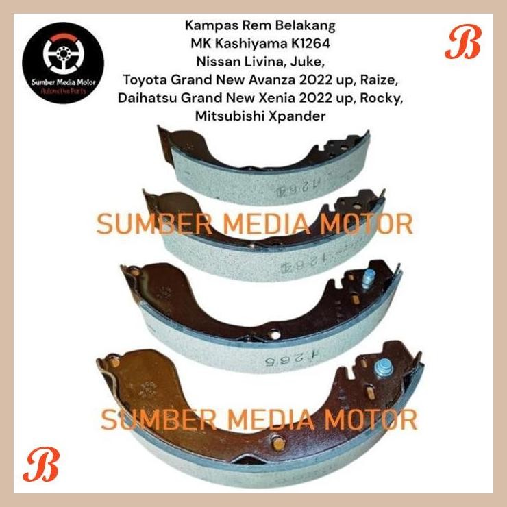 [SMM] MK KASHIYAMA KAMPAS REM BELAKANG K1264 NISSAN LIVINA, NISSAN JUKE, MITSUBISHI XPANDER, DAIHATS