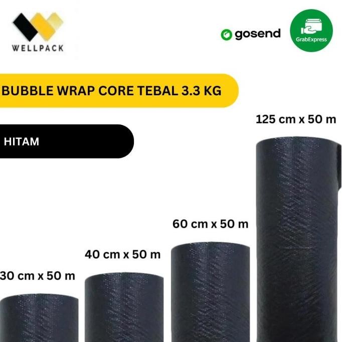 

tersedia bubble wrap roll wellpack wp hitam core tebal 3.3 kg 125 60 40 30 cm x 50 meter