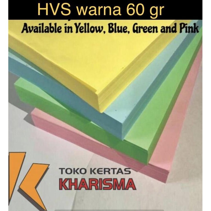 

Termurah! HVS WARNA 60 Gram murah