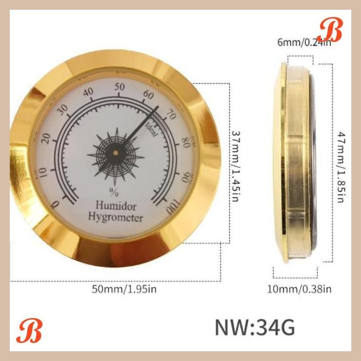 [CBM] 5CM CIGAR BOX THERMOHYGROMETER TERTANAM THERMO HYGROMETER KOTAK CERUTU