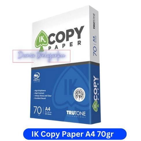 

Kertas HVS A4 70 gr IK Copy Paper / 1 RIM 500 Lembar / HVS A4 Murah murah