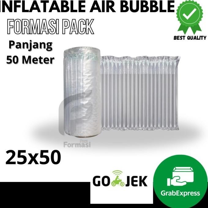 

tersedia inflatable air bubble 25cm x 50m cushion wrap fo-air / poly air bubble